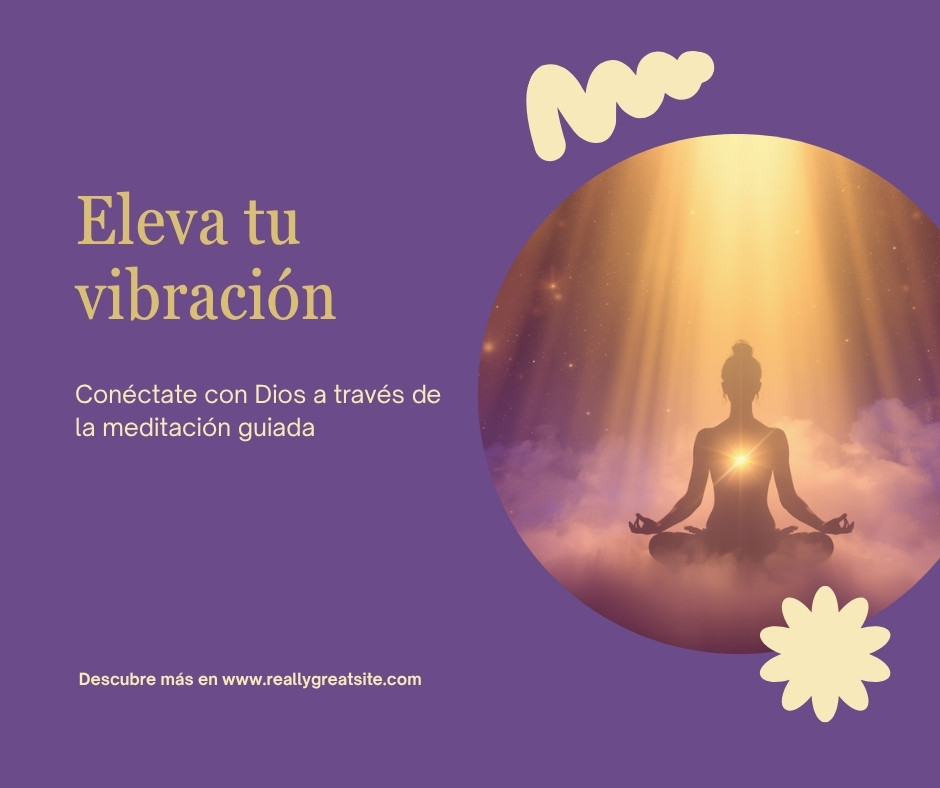 Silueta en meditación bajo una luz dorada divina, símbolo de conexión espiritual y elevación de la vibración